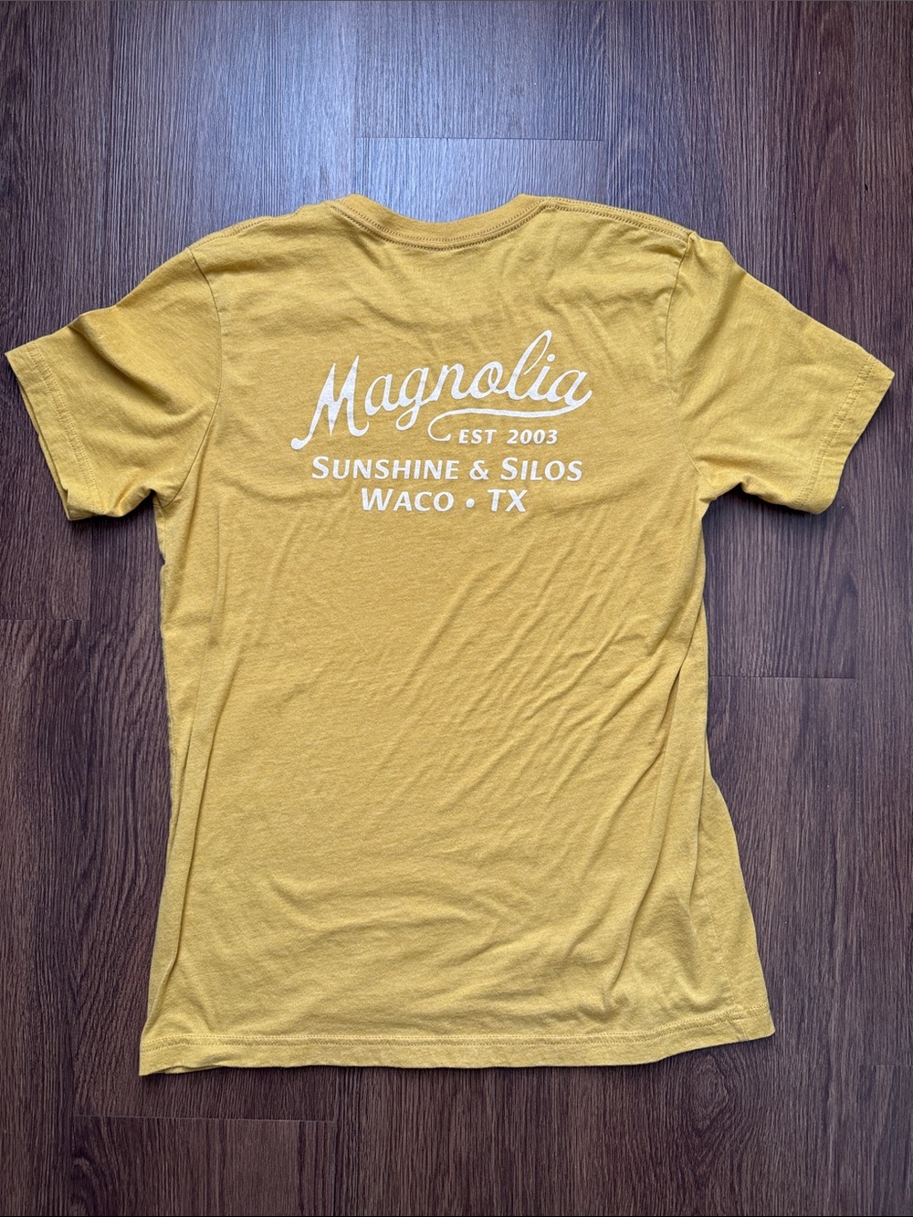 Magnolia Men's Mustard Short-Sleeve Crewneck T-Shirt with Chest Logo